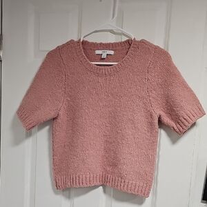 Rose Gold Women NEXT Short Sleeve Crew Neek Sweater .